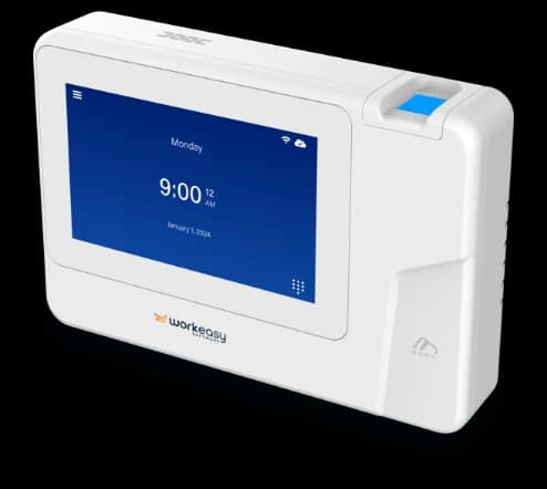 EasyClocking 500 advanced multispectral fingerprint time clock for high-volume manufacturing and warehousing environments