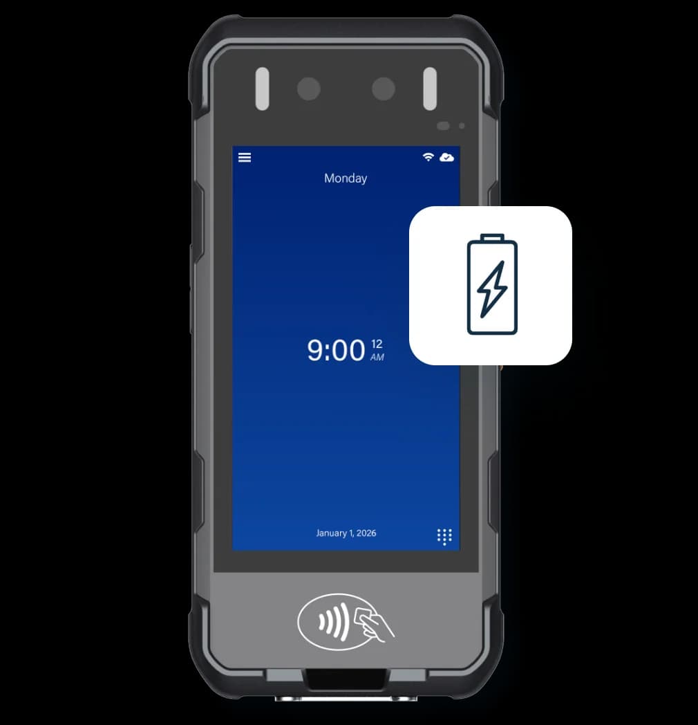 EasyClocking M2000 portable mobile time clock with GPS verification
