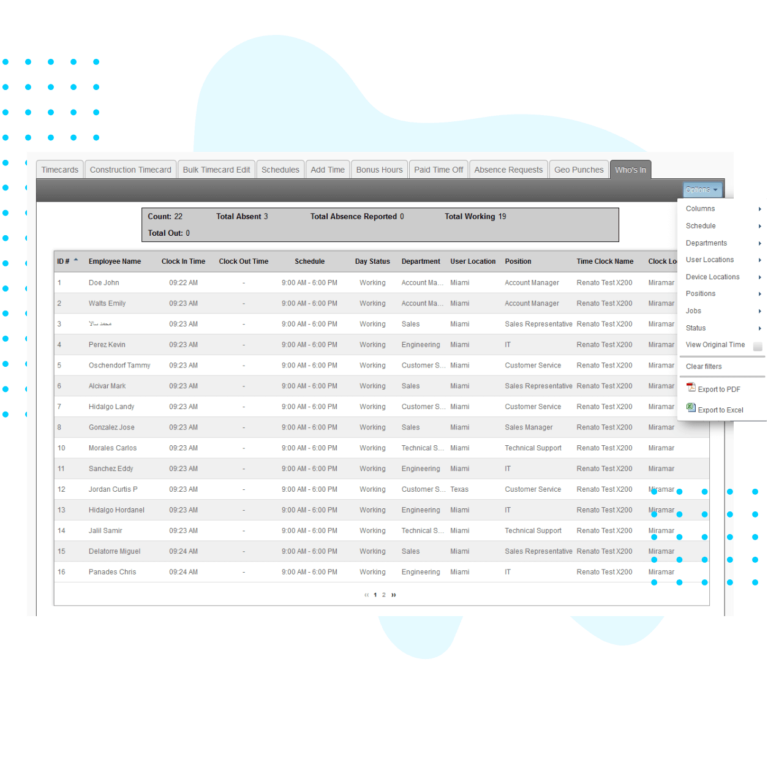 EasyClocking Time & Attendance Employee Time Clocks